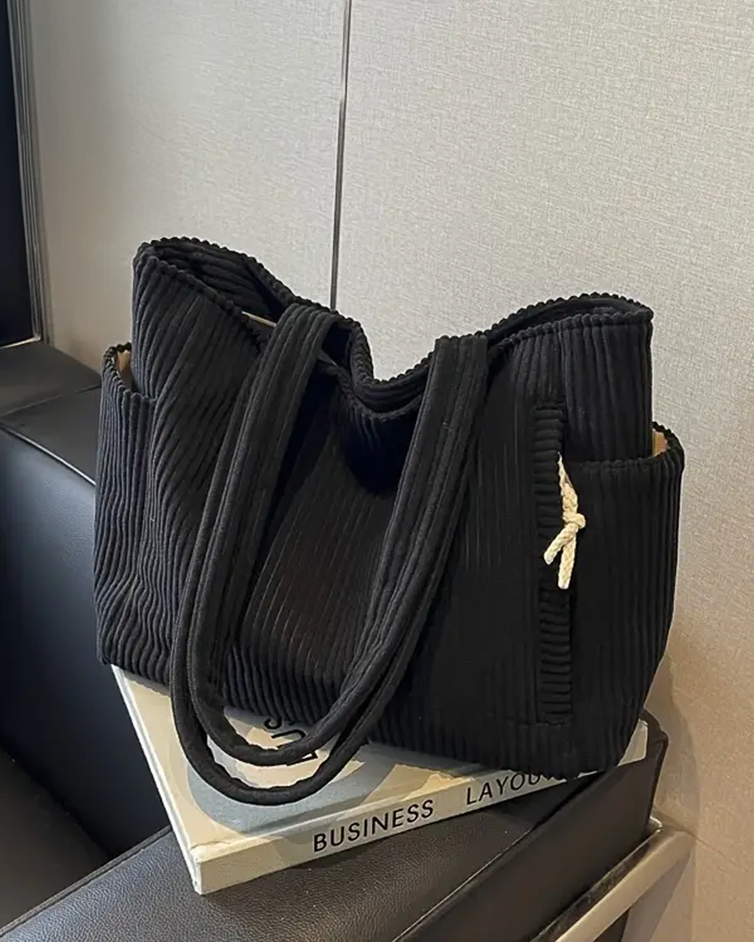 Tilda | Sac à provisions côtelé avec détail en corde
