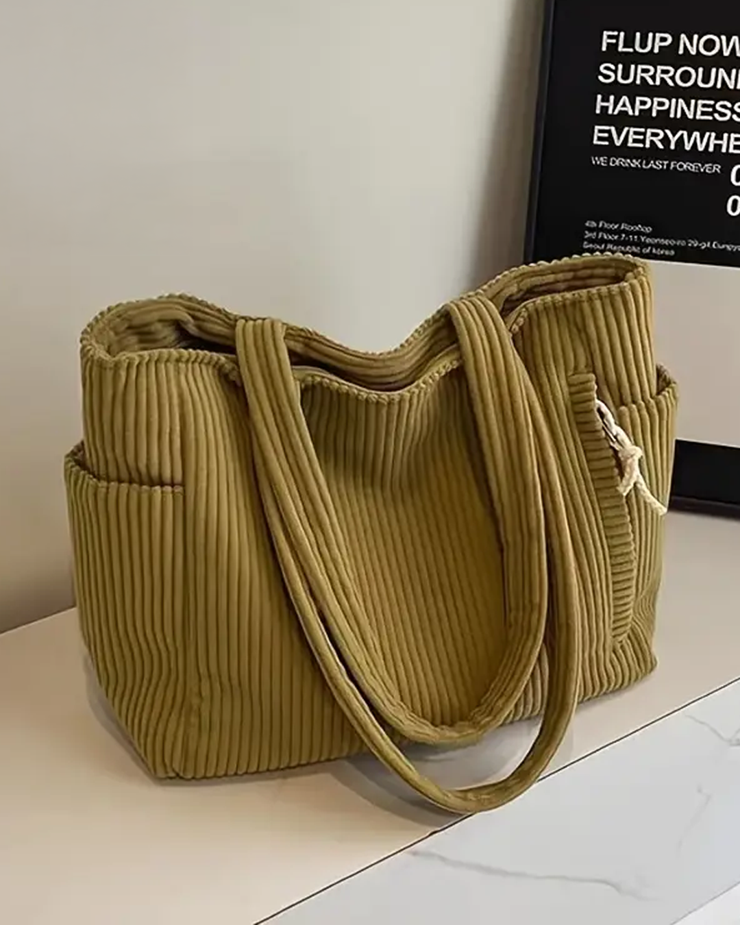 Tilda | Sac à provisions côtelé avec détail en corde