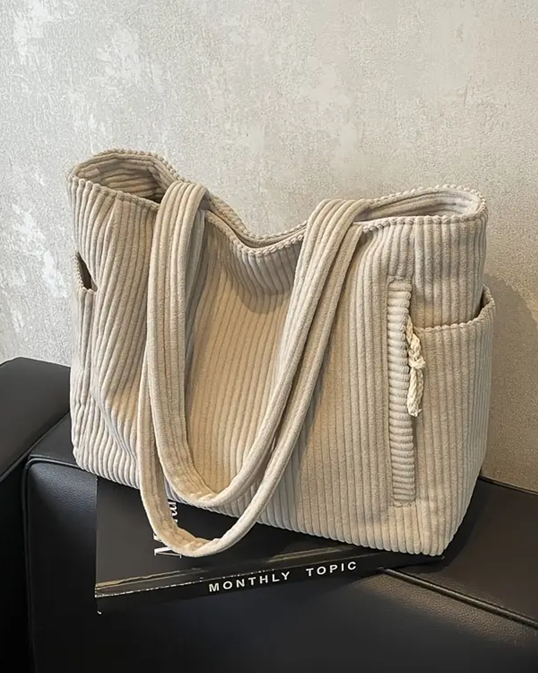 Tilda | Sac à provisions côtelé avec détail en corde