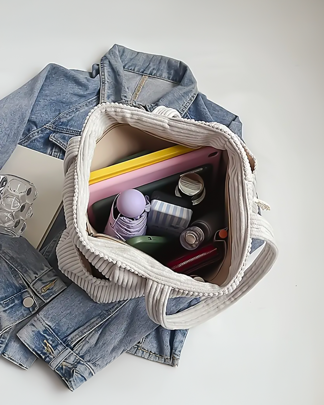 Tilda | Sac à provisions côtelé avec détail en corde