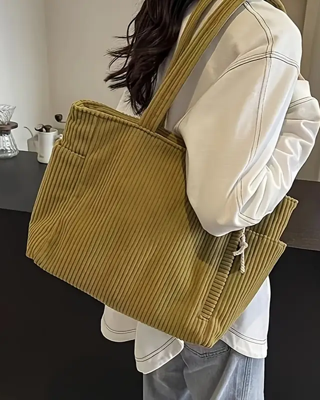 Tilda | Sac à provisions côtelé avec détail en corde