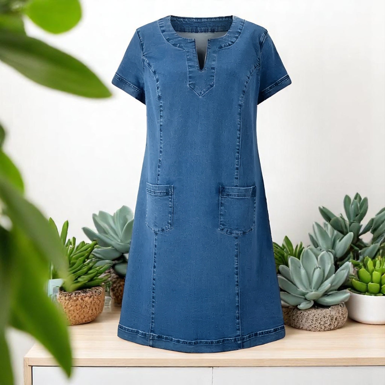 Julia | Robe élégante en denim avec poches