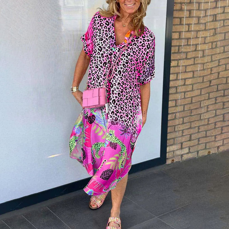 Claudine | Robe décontractée à imprimé léopard