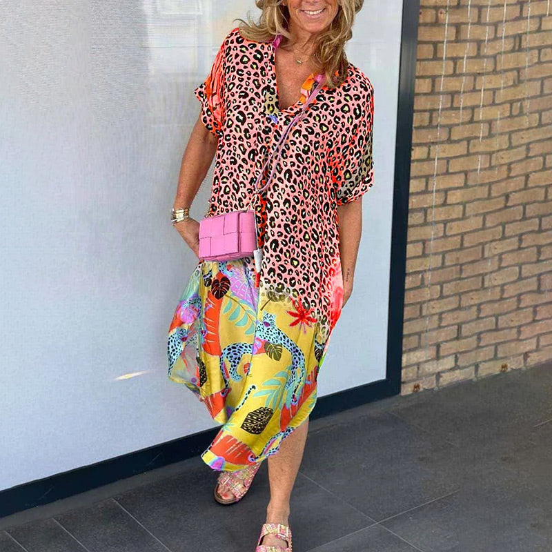 Claudine | Robe décontractée à imprimé léopard