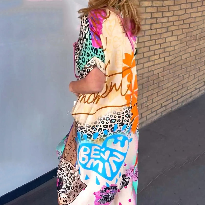 Claudine | Robe décontractée à imprimé léopard