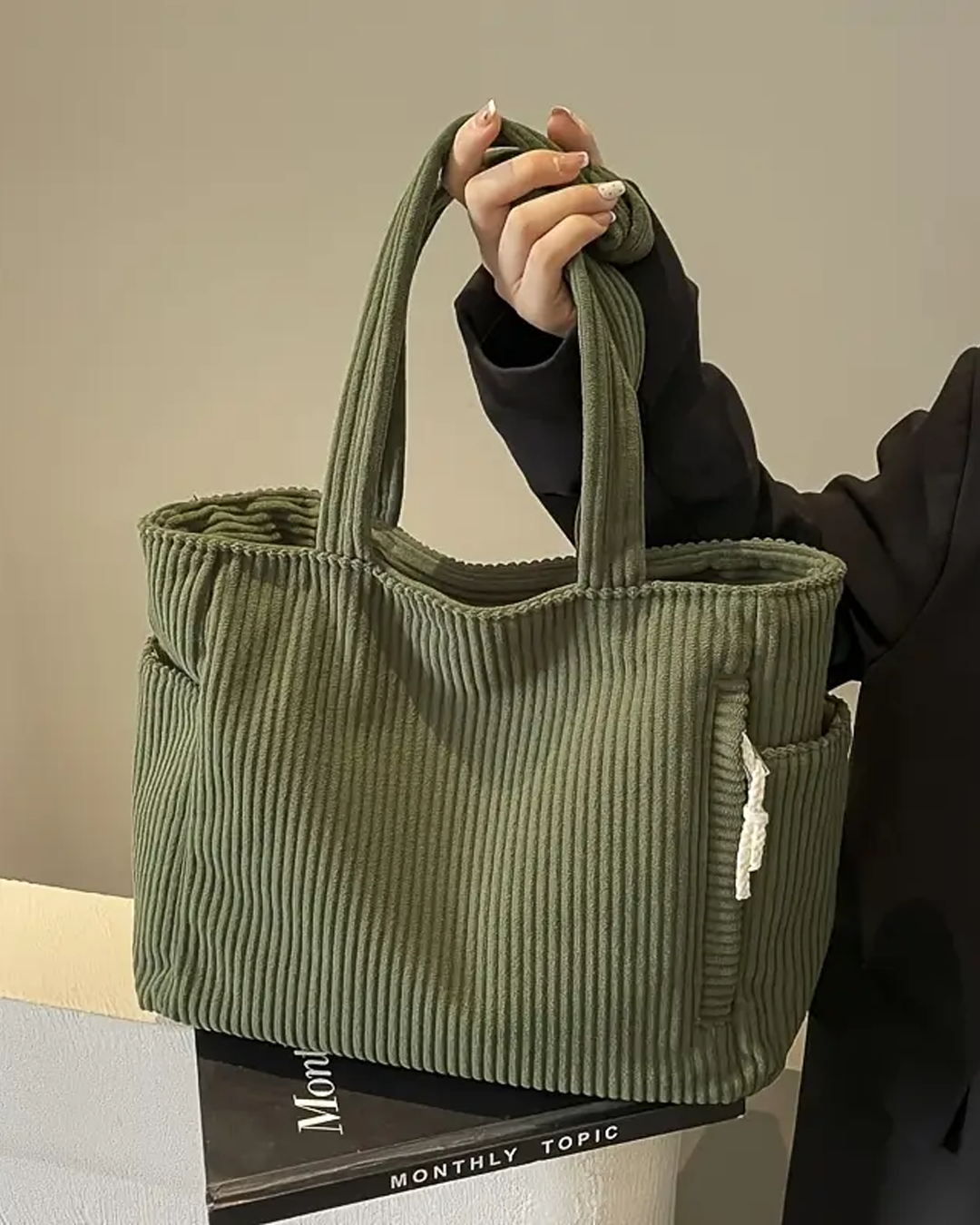 Tilda | Sac à provisions côtelé avec détail en corde