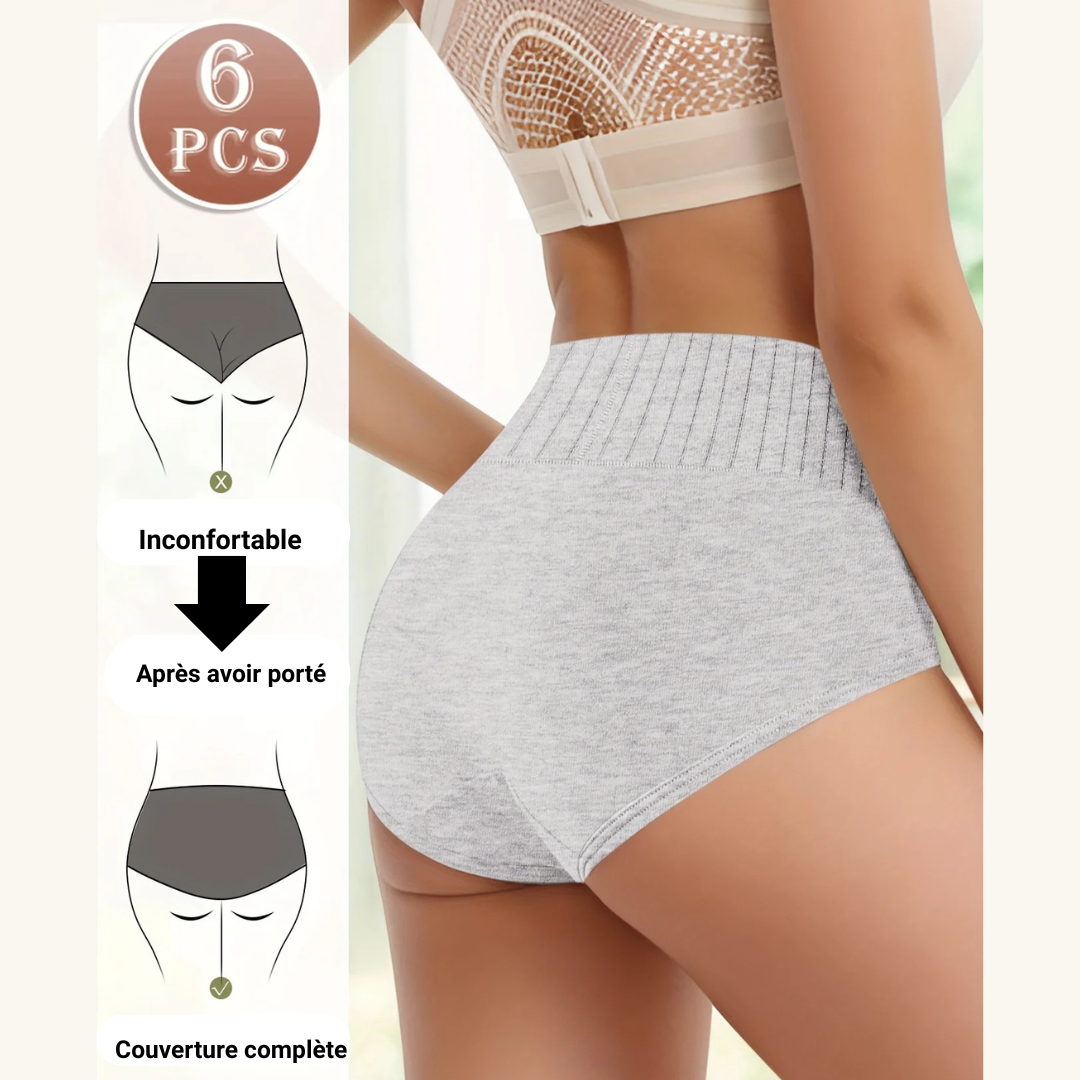 Slimfit™ | Sous-vêtements taille haute pour corriger le ventre (lot de 6)