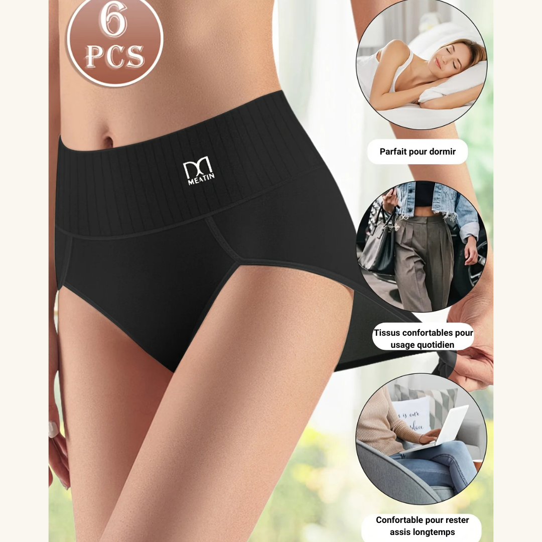 Slimfit™ | Sous-vêtements taille haute pour corriger le ventre (lot de 6)