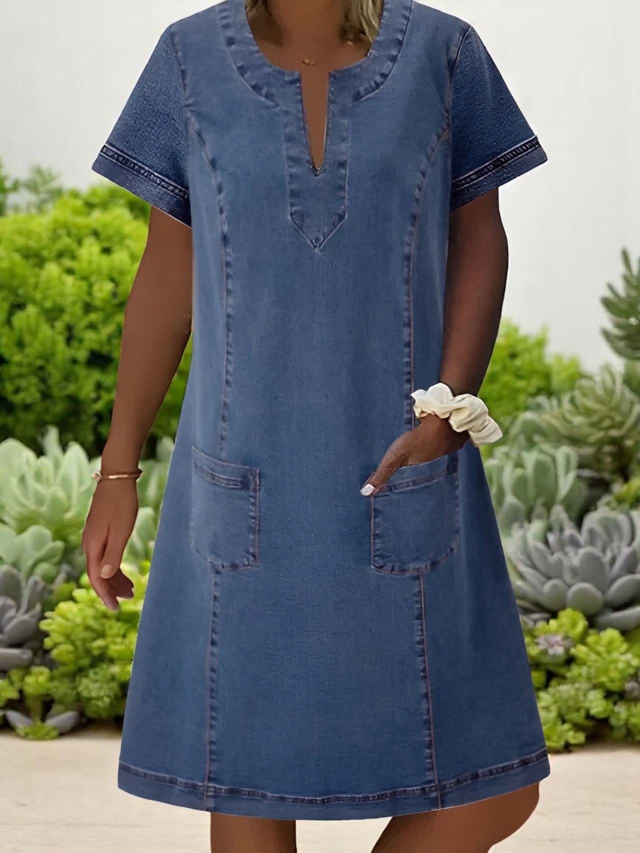 Julia | Robe élégante en denim avec poches