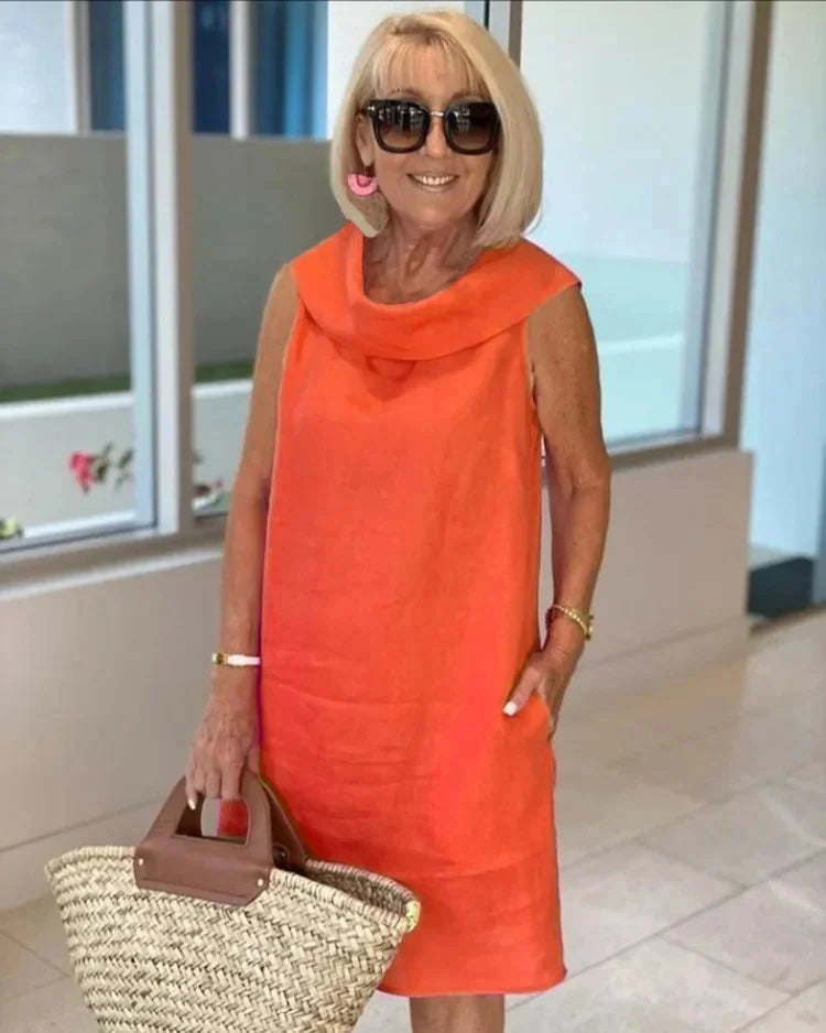 Perla | Robe sans manches à encolure ronde
