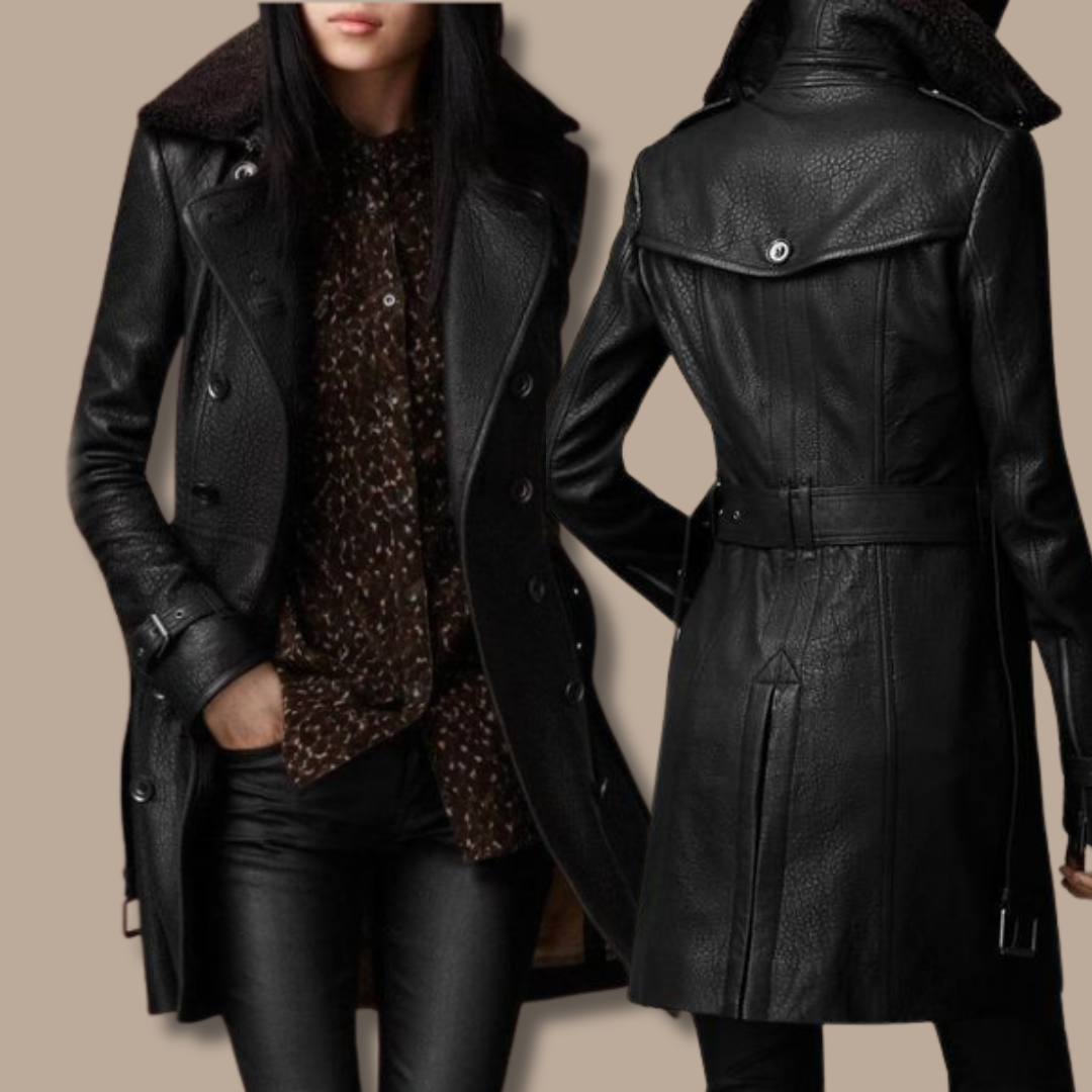 Blanc-Paris™ |  Trench-coat en cuir